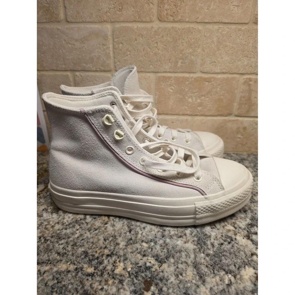 Converse Platform Pink White Women's Size 9 Sneakers Shoes A05962C High Top